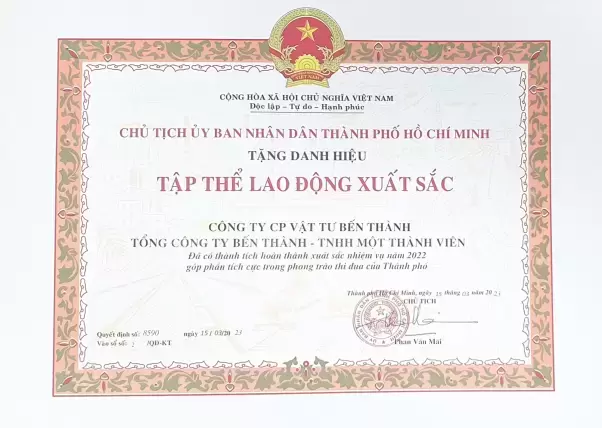 Danh hiệu Tập thể lao động xuất sắc năm 2022