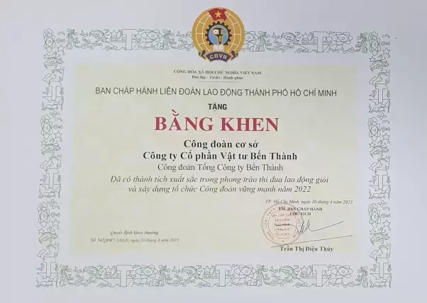 Danh hiệu Công đoàn vững mạnh 2022 của LĐLĐ TP.HCM