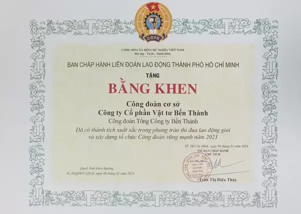Danh hiệu Công đoàn vững mạnh 2023 của LĐLĐ TP.HCM