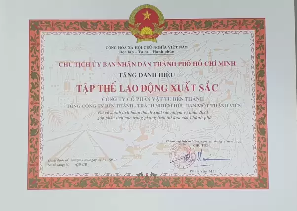 Danh hiệu Tập thể lao động xuất sắc năm 2023